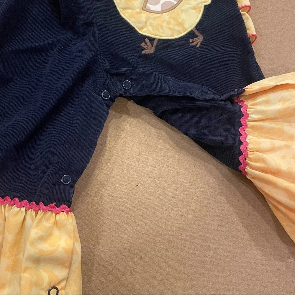 Shrimp & Grits Kids Corduroy Chicken Girls Jumper Size 6M